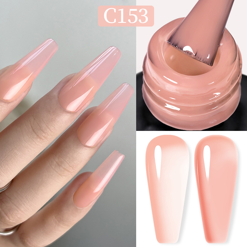 Born Pretty Pro UV/LED HEMA FREE gél lakk 15 ml - C153 - Milky Nude Pink