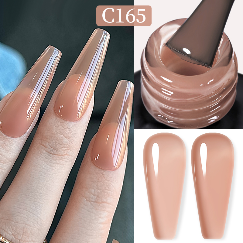 Born Pretty Pro UV/LED HEMA FREE gél lakk 15 ml - C165 - Jelly Nude Tea