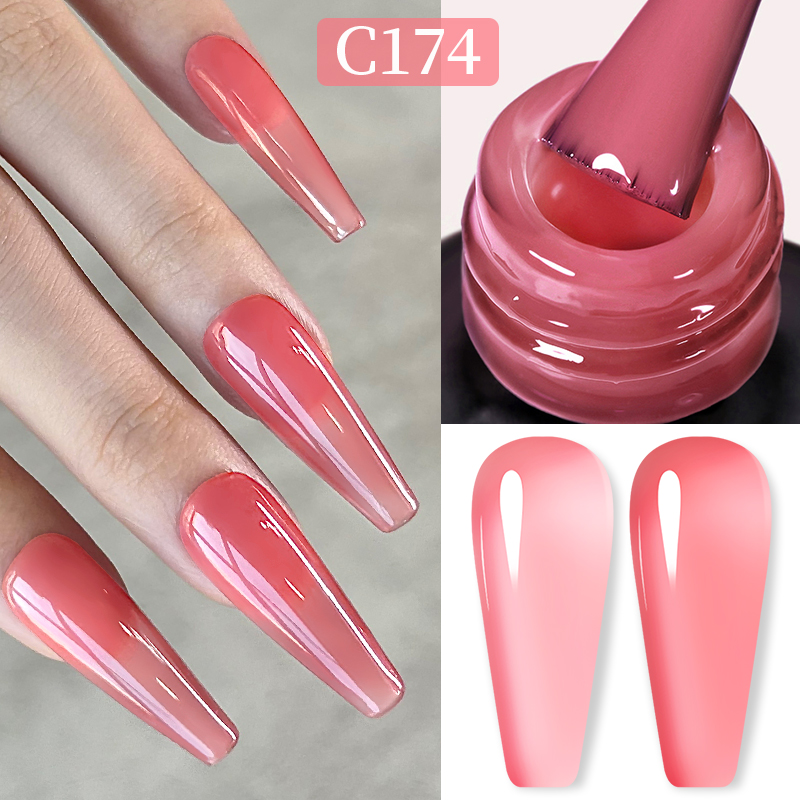 Born Pretty Pro UV/LED HEMA FREE gél lakk 15 ml - C174 - Jelly Pink Sherbet