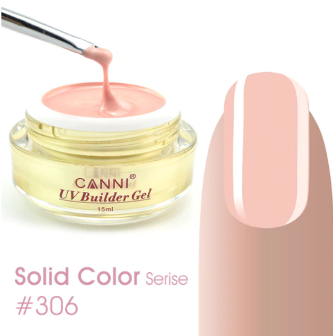 CANNI Camouflage UV/LED  Önterülő műköröm zselé 15ml No. 306 Natural Pink