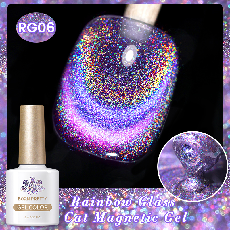 Born Pretty Cat Magnetic UV/LED gél lakk 10 ml - RG06