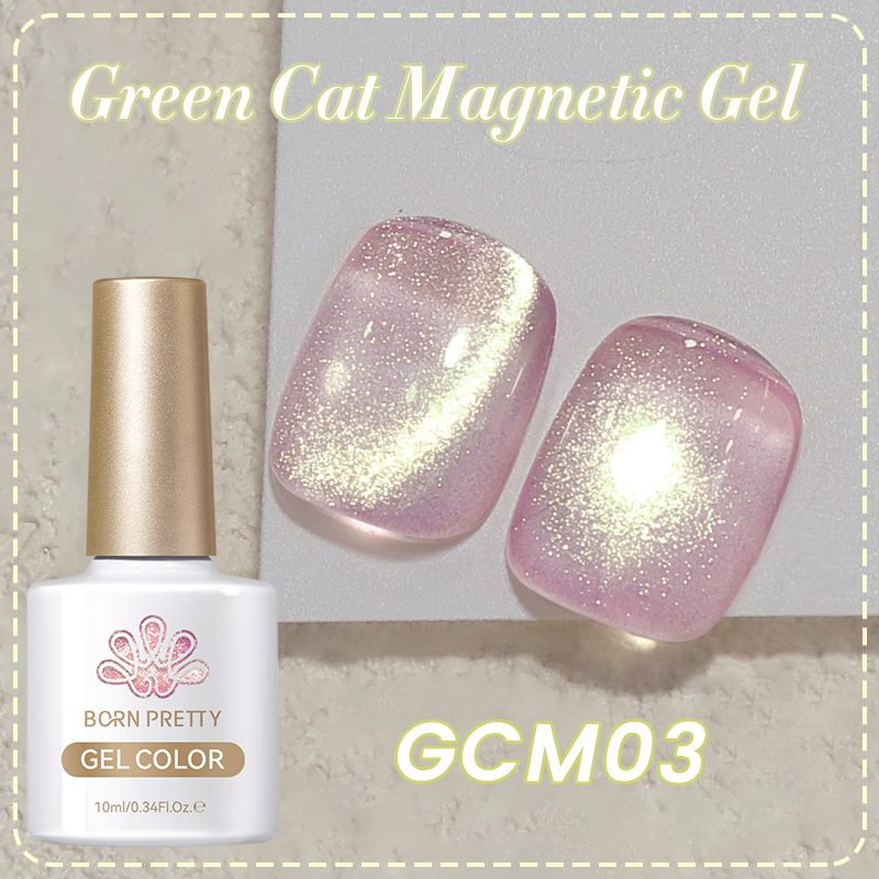 BORN PRETTY Green Cat Magnetic UV/LED gél lakk 10 ml - GCM03