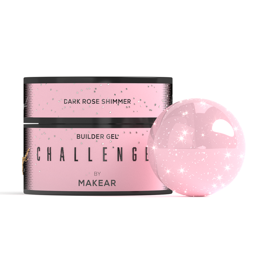 MAKEAR Challengel Builder Gel 15ml - No.HG15 Dark Rose Shimmer