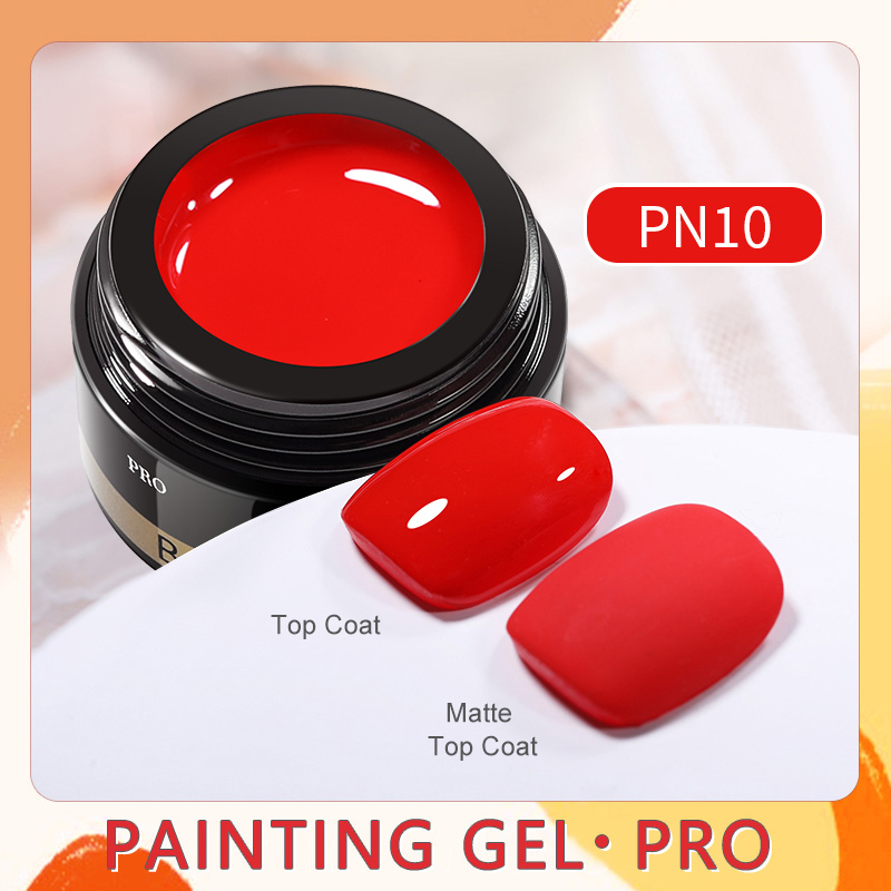 BORN PRETTY PRO Painting Gel 5 ml - PN10 - Red