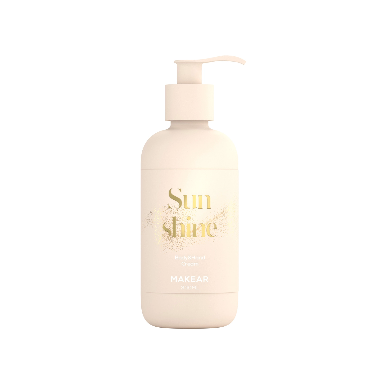 MAKEAR Kéz-és testápoló krém 300ml - parfüm illattal, aranyló mica részecskékkel - SUNSHINE