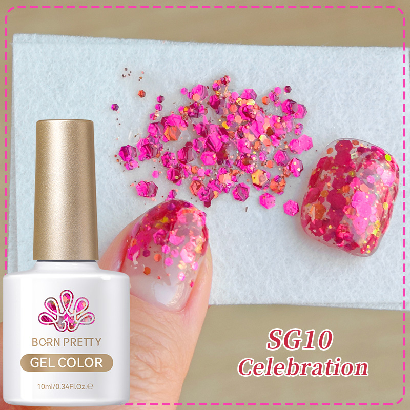 Born Pretty UV/LED gél lakk 10 ml - SG10 - Celabration