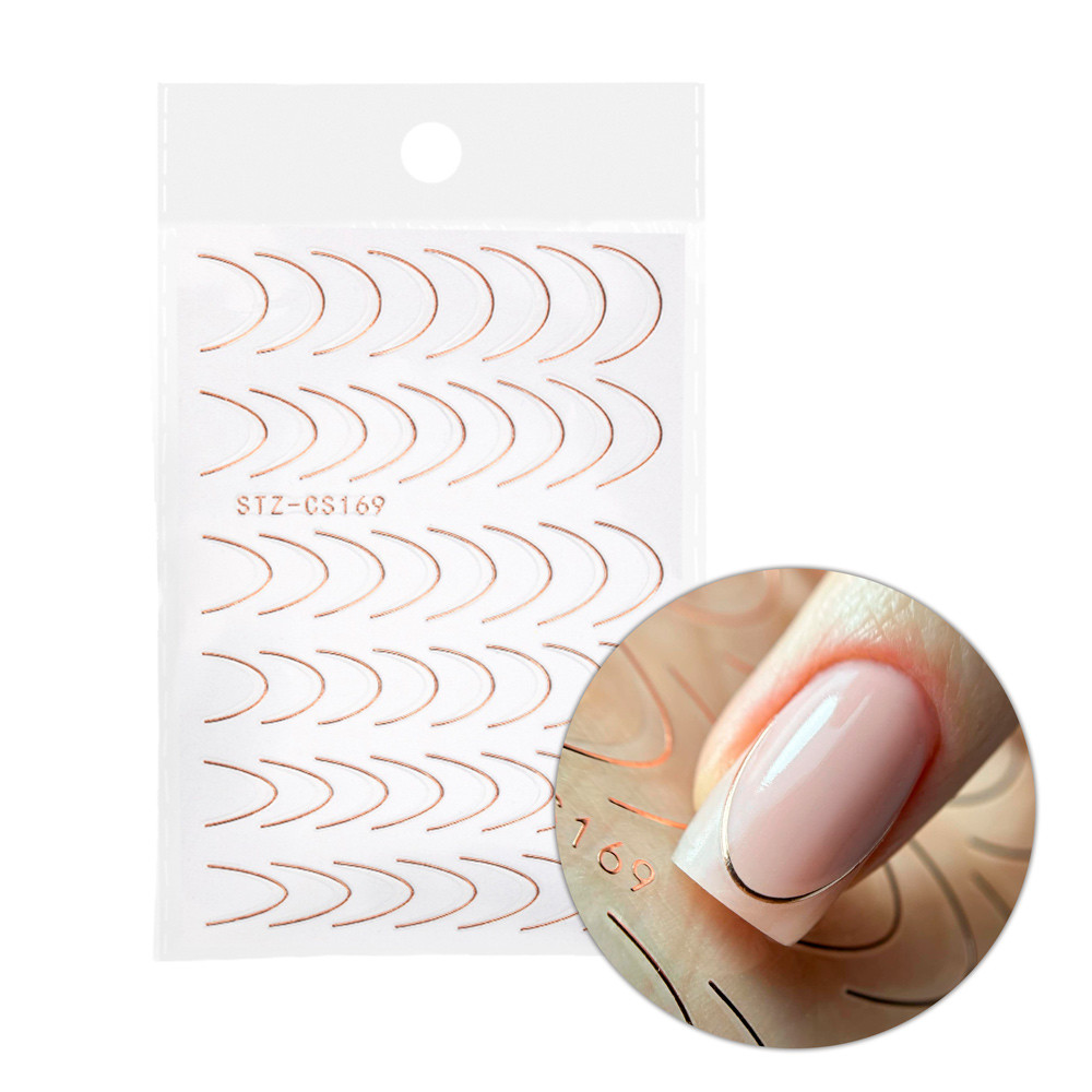 Öntapadó francia matrica (48 db) - Rosegold