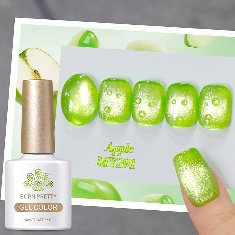 Born Pretty Cat Magnetic UV/LED gél lakk 10 ml - Fruit Basket - MY291 - Apple