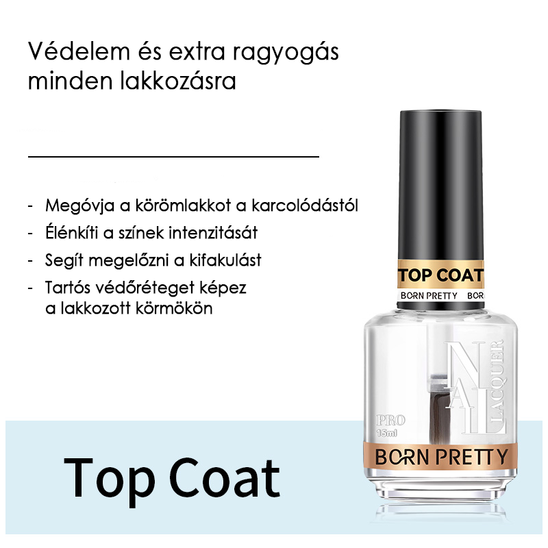 Born Pretty PRO Körömlakk 15 ml - Fedőlakk