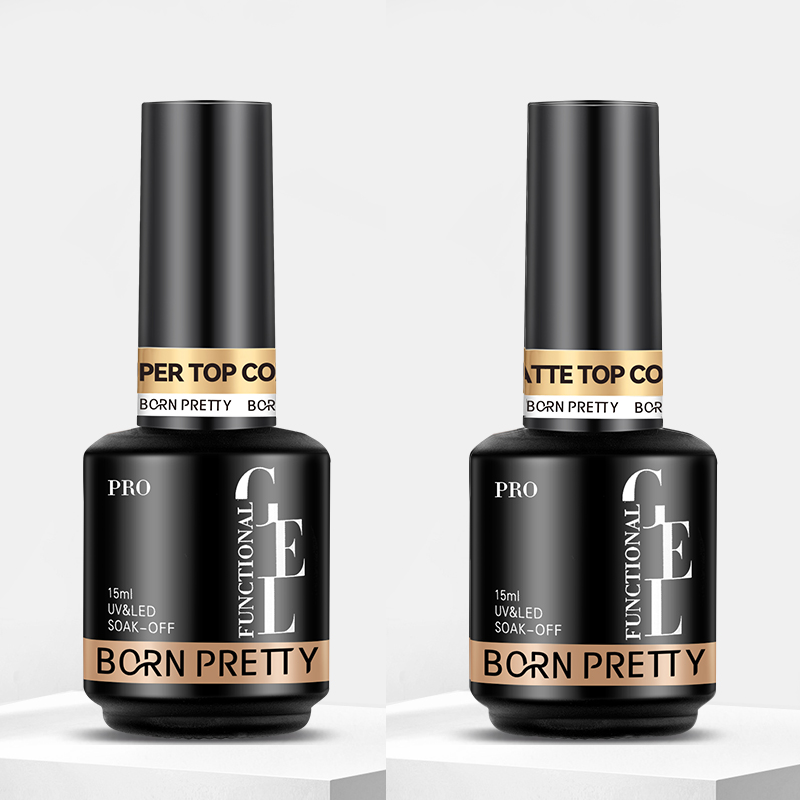 Born Pretty PRO - Super Top Coat + Matt Top Coat - 2x15 ml