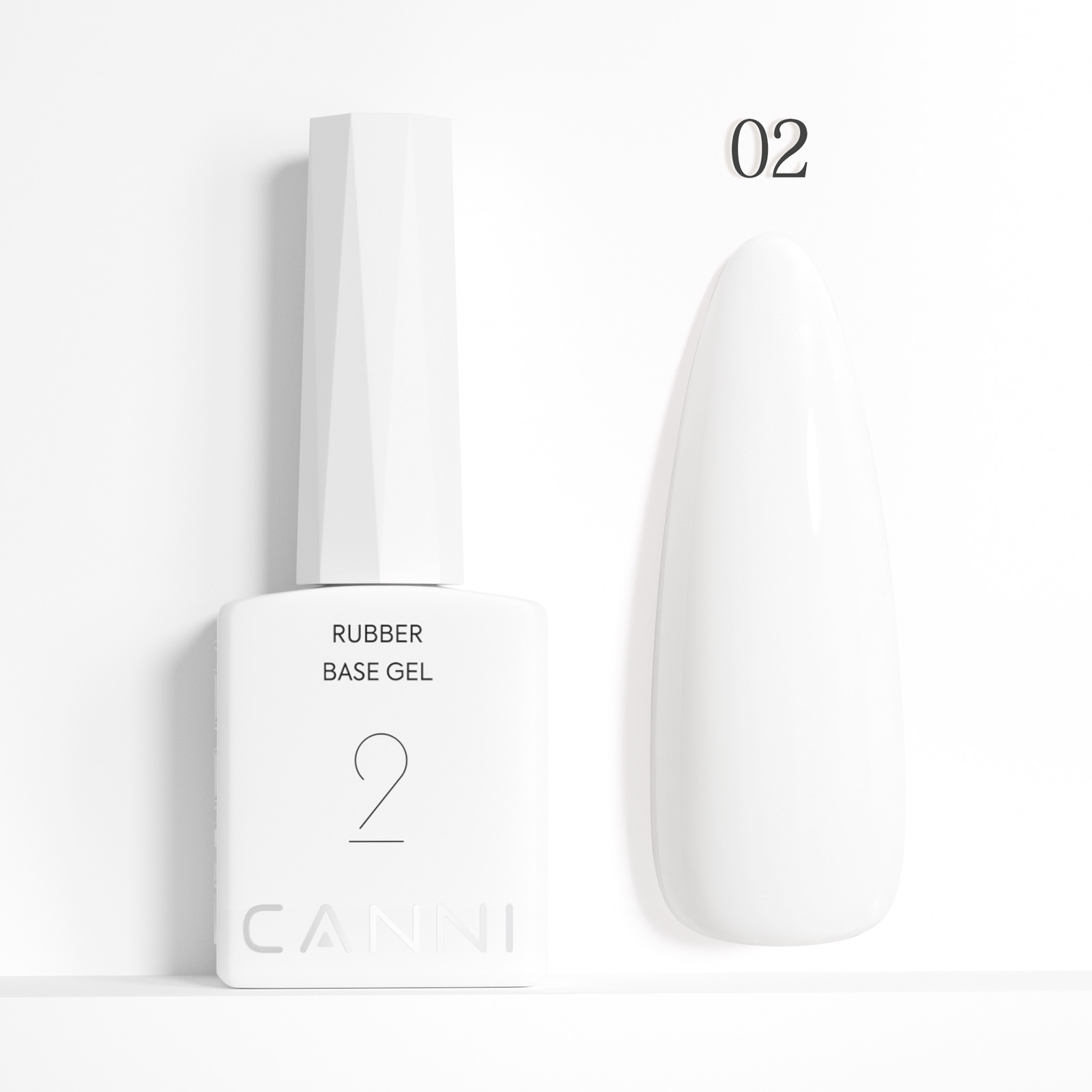 CANNI HEMA FREE Rubber Base Gel - 9 ml - X02 White