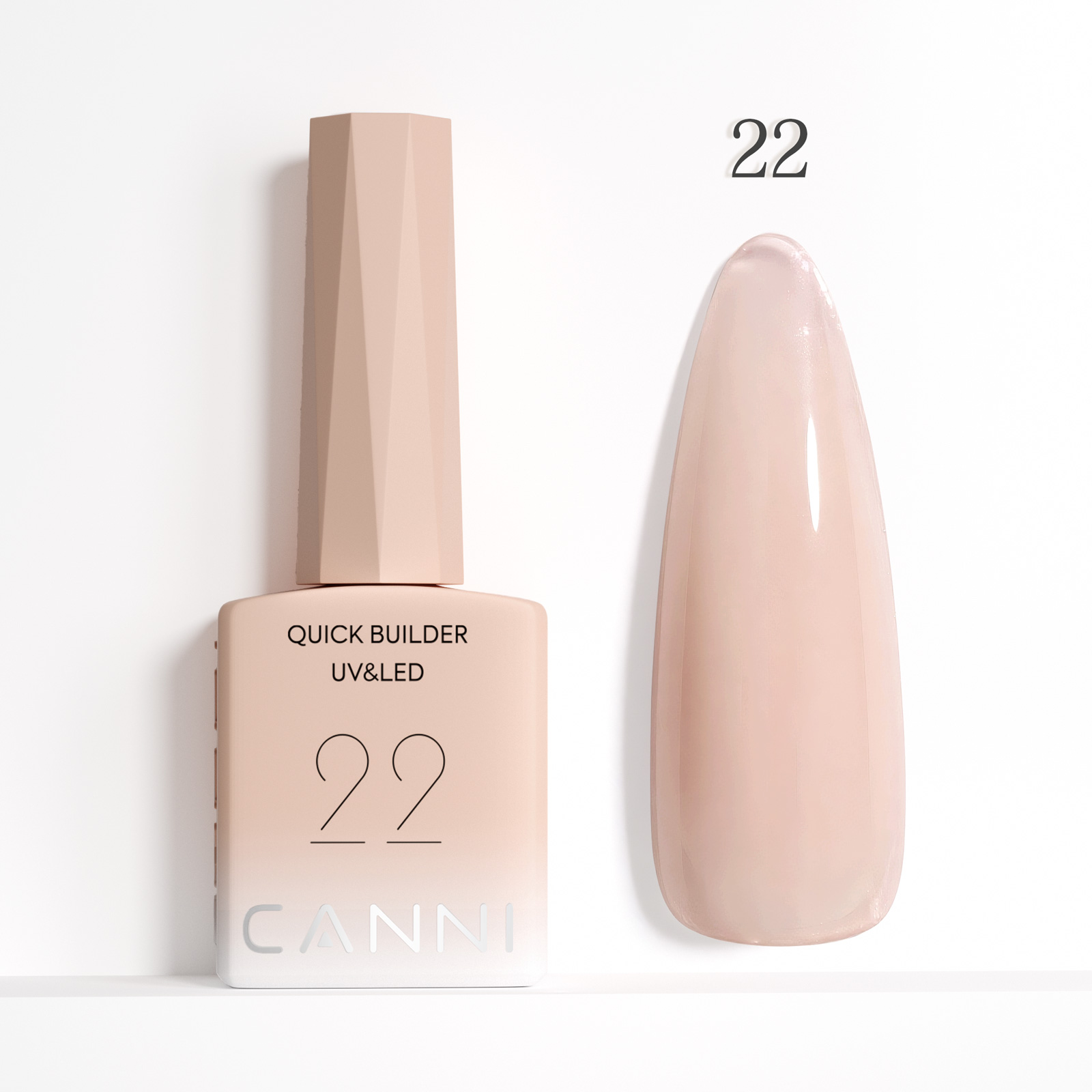 CANNI HEMA FREE Quick Builder Gel - 9 ml - X22 Warm Beige
