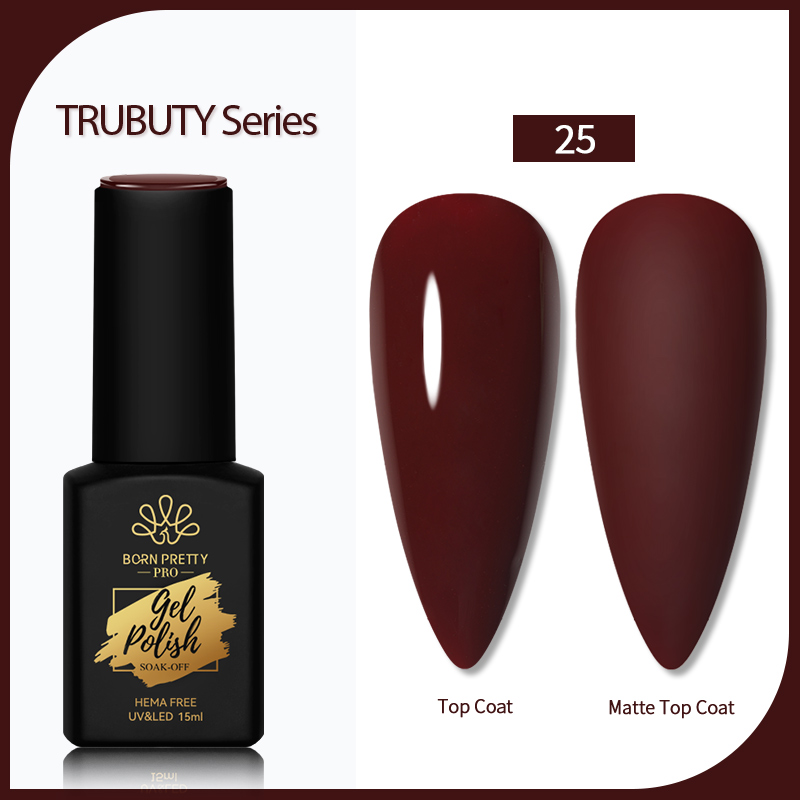 Born Pretty Trubuty UV/LED HEMA FREE gél lakk 15 ml - No.025