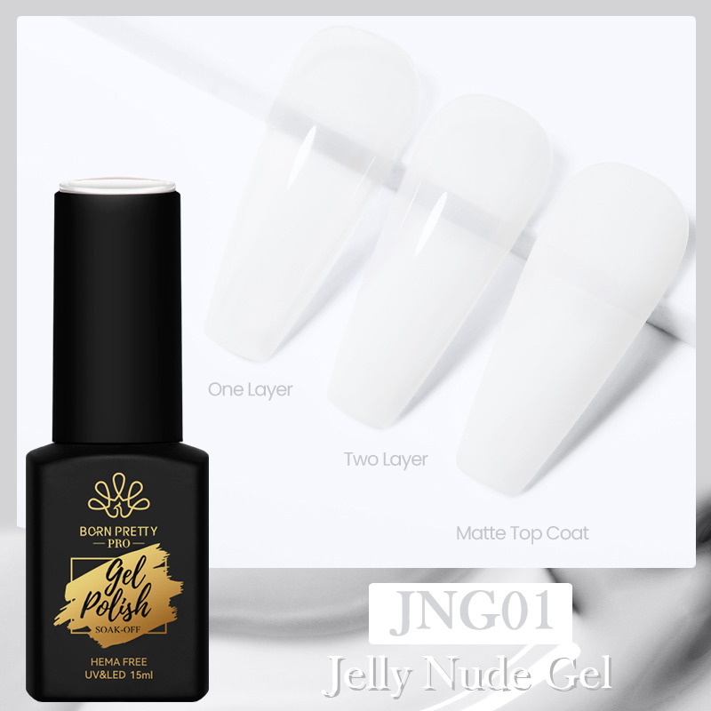 Born Pretty Trubuty Jelly Nude UV/LED HEMA FREE gél lakk 15 ml - JNG01