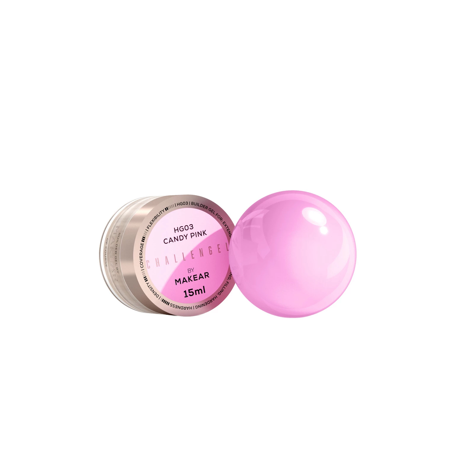 MAKEAR Challengel Builder Gel 15ml - No.HG03 Candy Pink