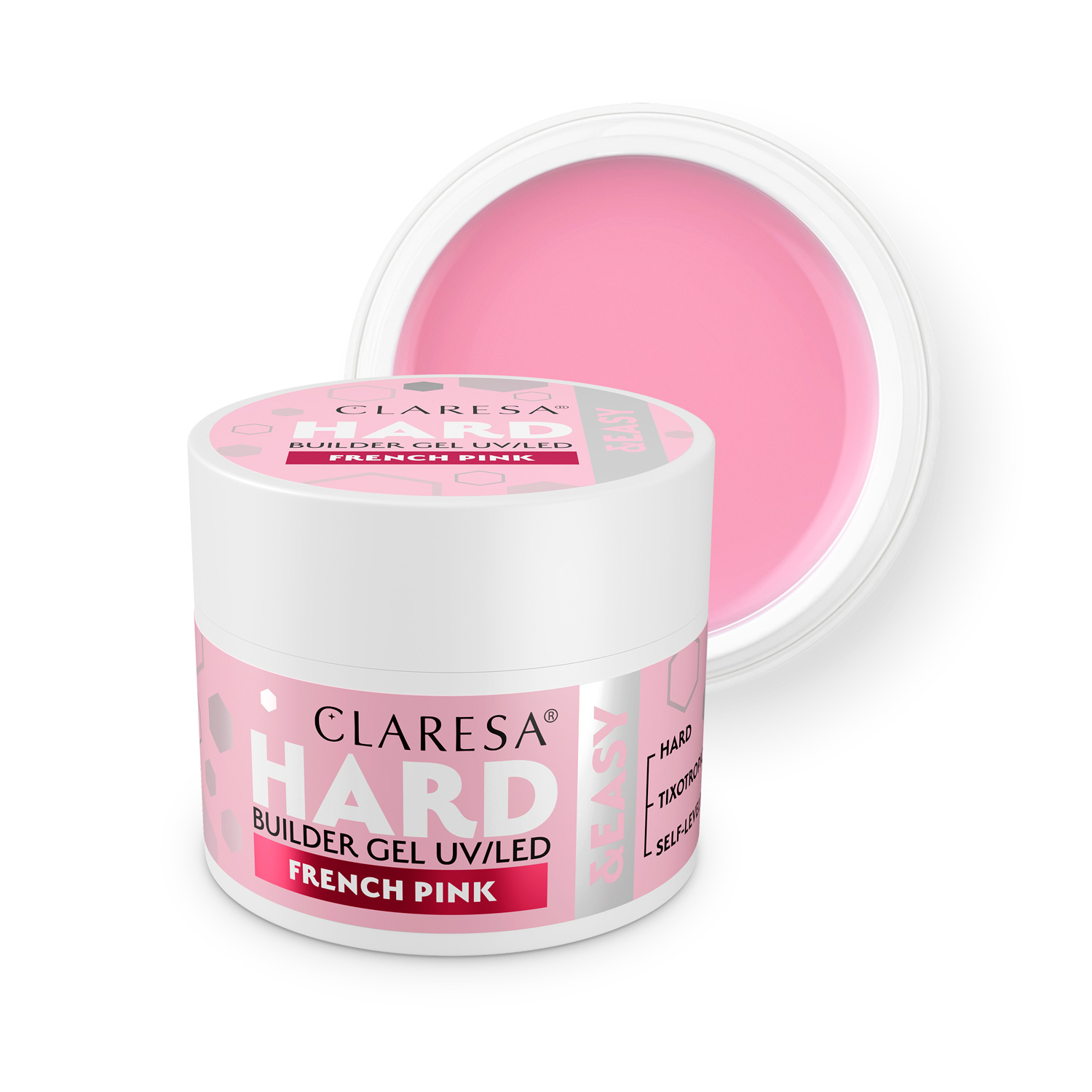 CLARESA Hard&Easy Builder Gél 45g - French Pink