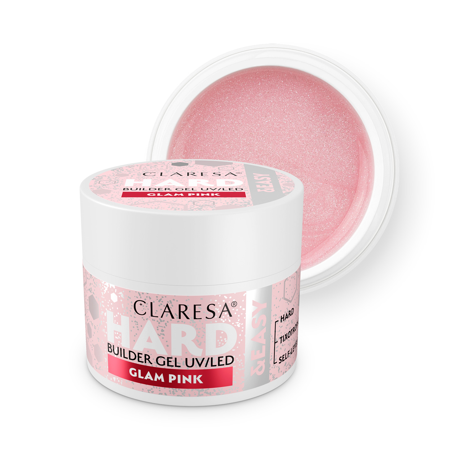 CLARESA Hard&Easy Builder Gél 12g - Glam Pink