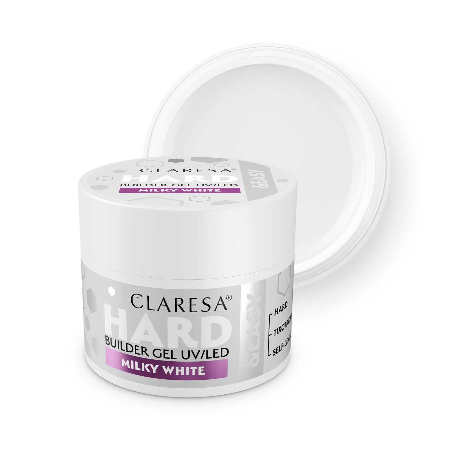 CLARESA Hard&Easy Builder Gél 12g - Milky White