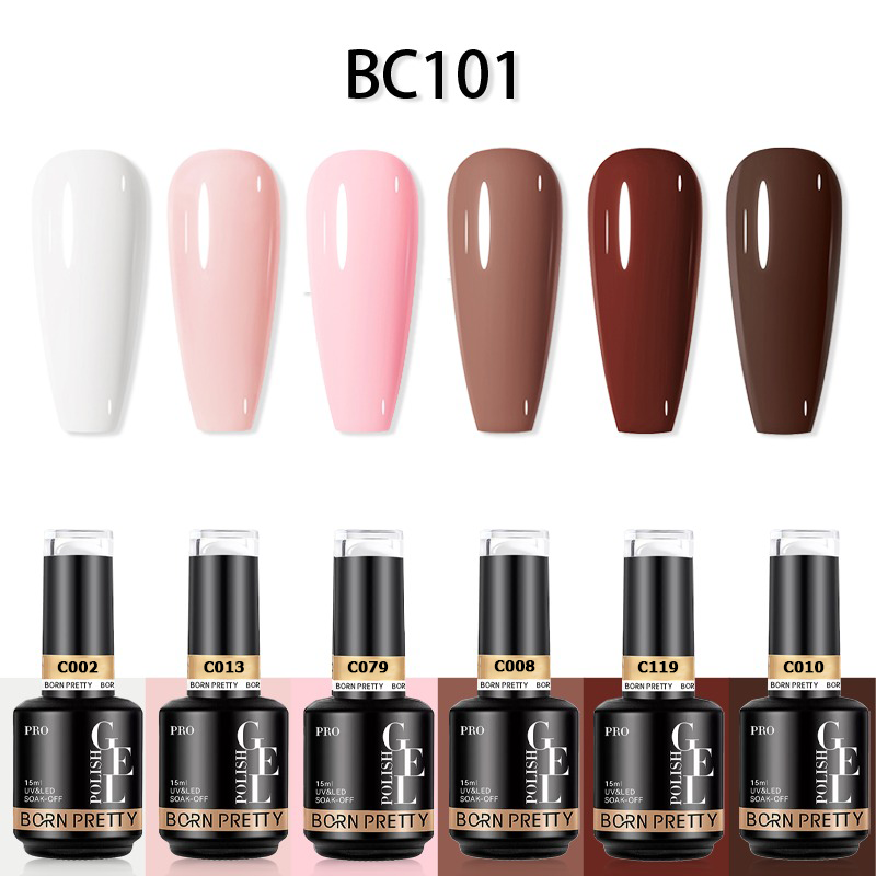 Born Pretty Pro UV/LED HEMA FREE gél lakk szett 6x15ml - BC101