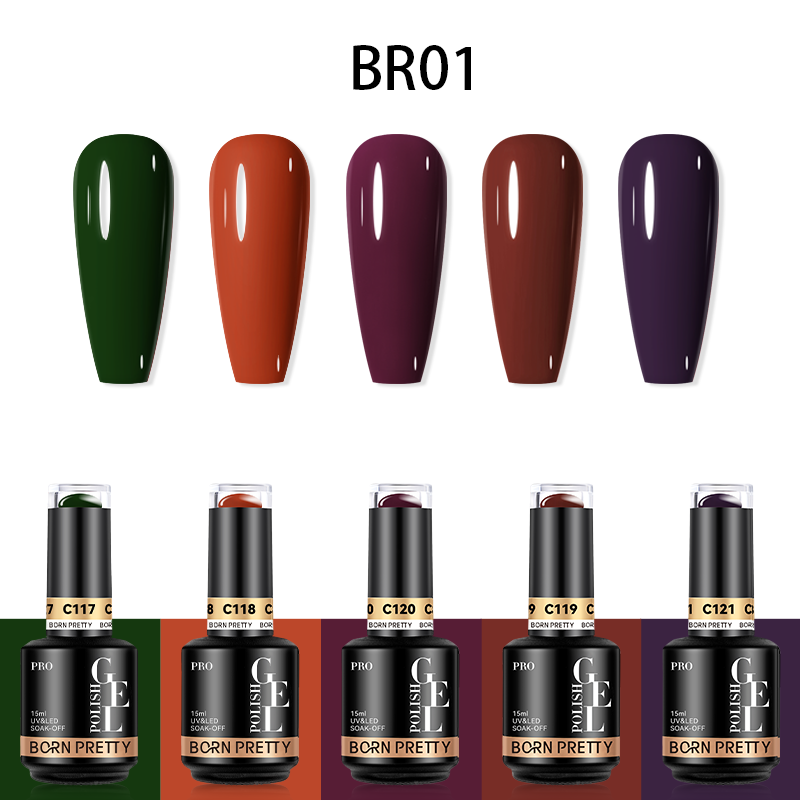 Born Pretty Pro UV/LED HEMA FREE gél lakk szett 5x15ml - BR01