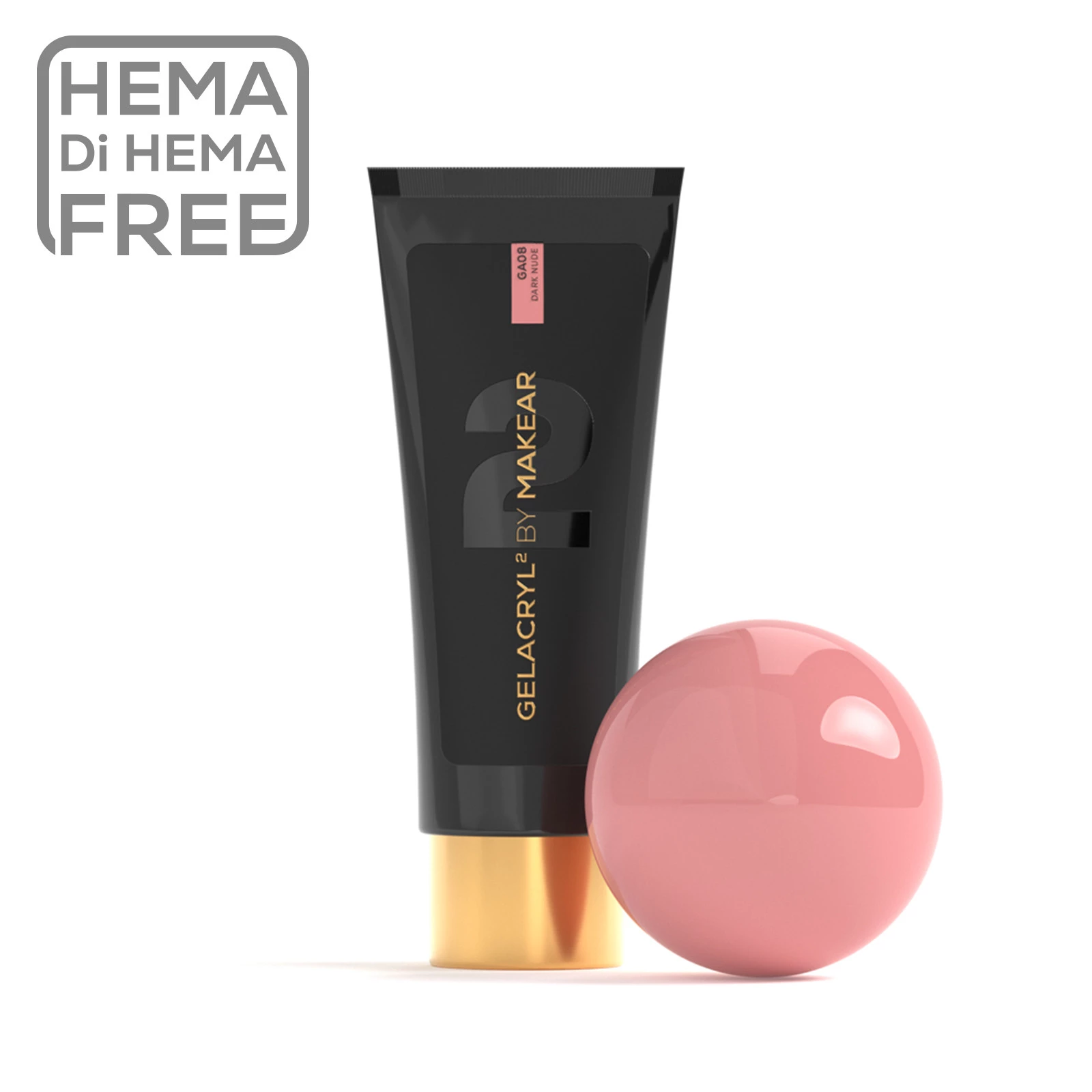 MAKEAR Poly Gel 60g - Gelacryl2 - GA08 - Dark Nude