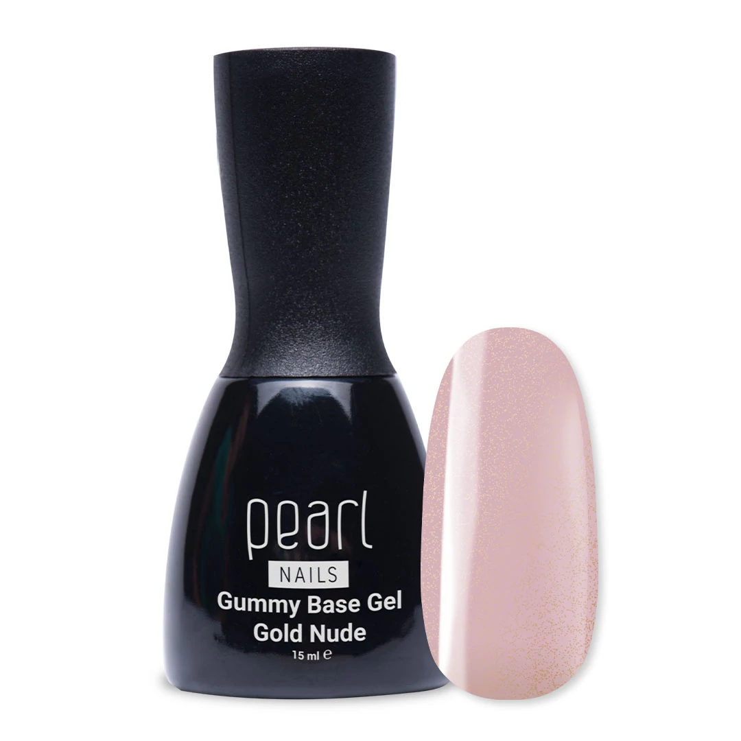 Pearl Nails Gummy Base Gel 15ml - Gold Nude