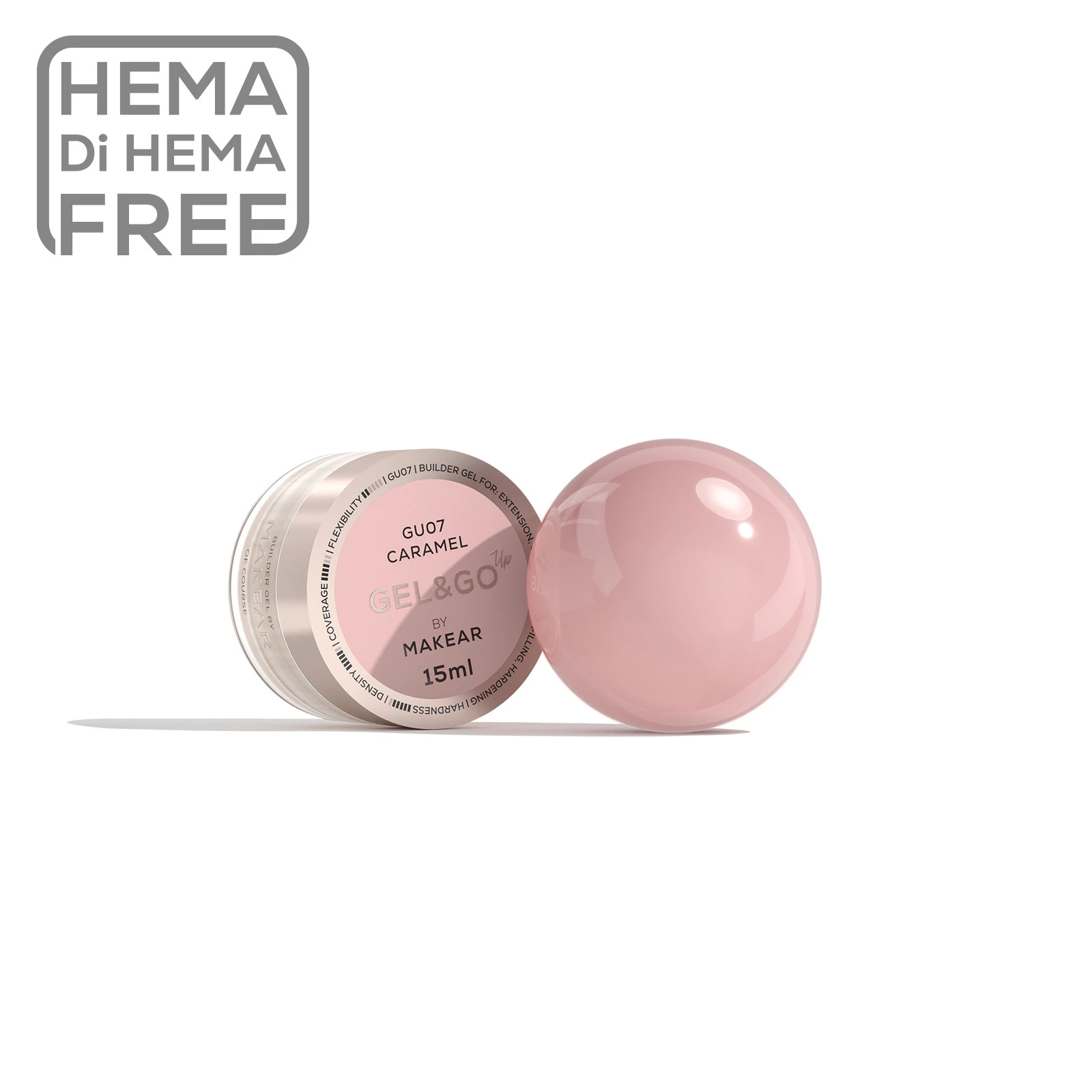 MAKEAR Gel&Go UP Builder Gél 15 ml - GU07 - Caramel