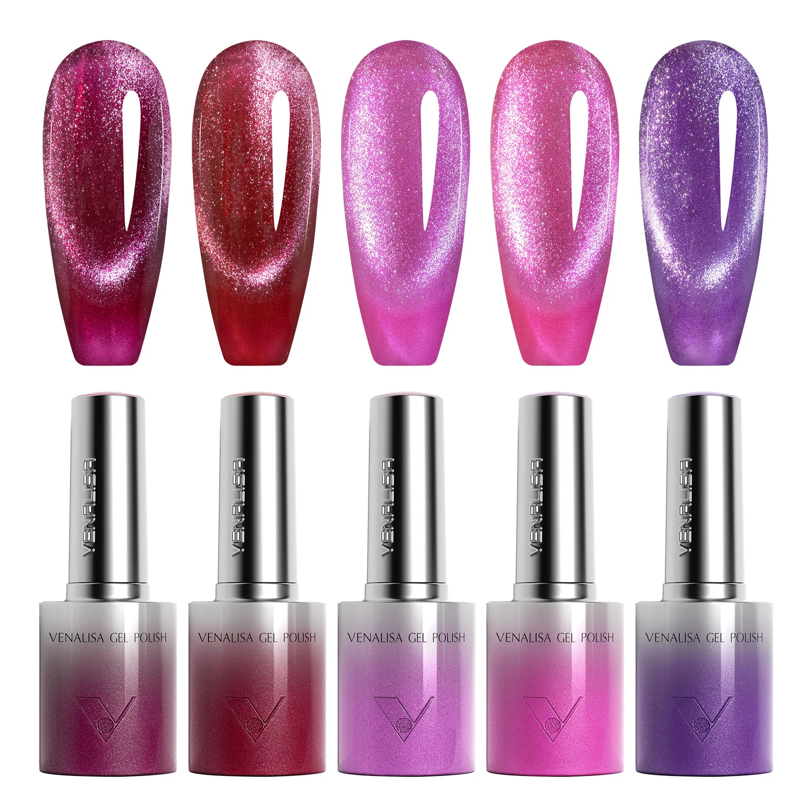 Venalisa 5 db-os UV/LED Cat Eye gél lakk szett - 5x10 ml - GC09