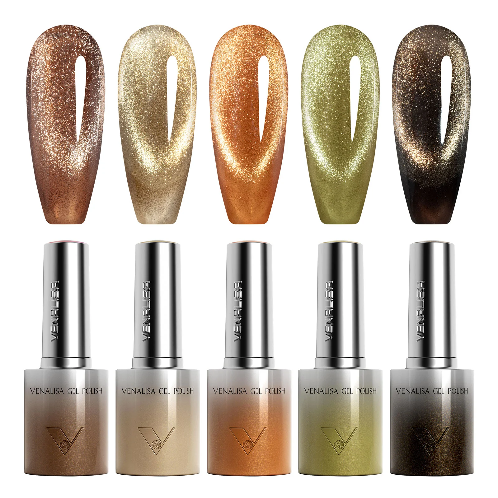 Venalisa 5 db-os UV/LED Cat Eye gél lakk szett - 5x10 ml - GC11