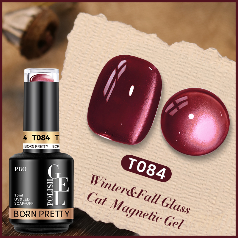 BORN PRETTY PRO UV/LED gél lakk 15 ml - T084 - Glass Beads Cat Magnetic