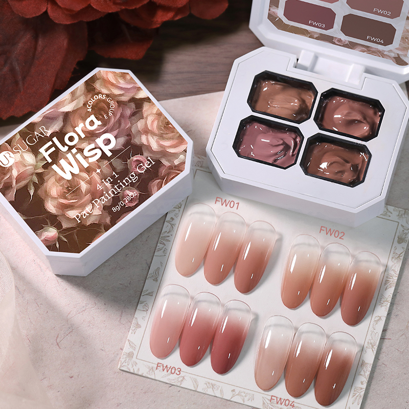 BORN PRETTY 4in1 festőzselé paletta - No.S03 - Flora Wisp