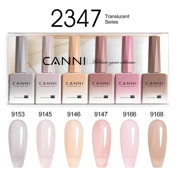 CANNI HEMA FREE UV/LED gél lakk szett 6x9ml - 2347