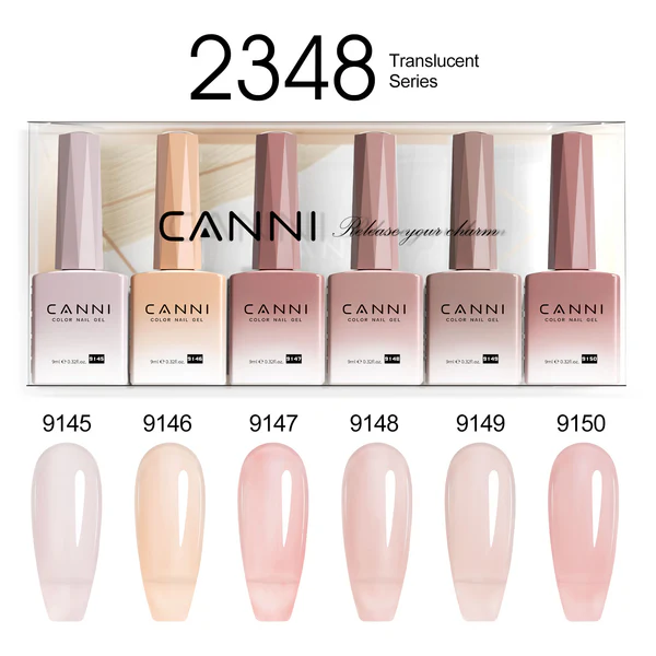 CANNI HEMA FREE UV/LED gél lakk szett 6x9ml - 2348