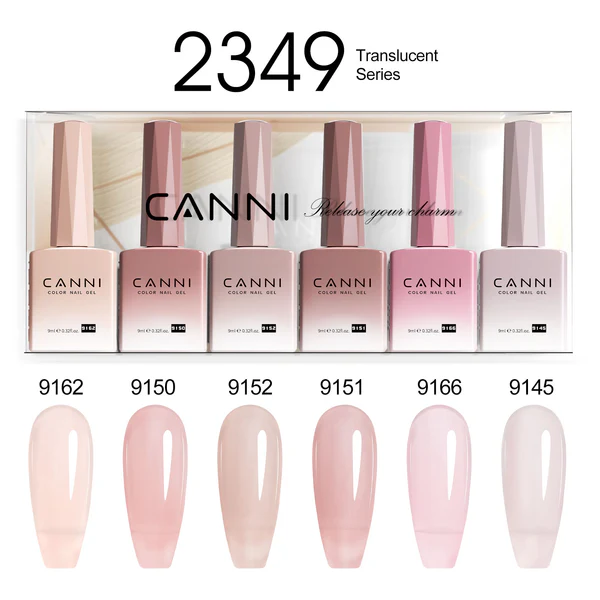 CANNI HEMA FREE UV/LED gél lakk szett 6x9ml - 2349