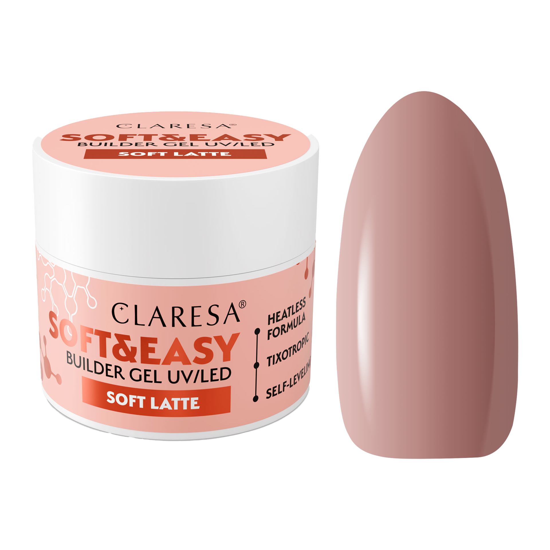 CLARESA Soft&Easy Builder Gél 12g - Soft Latte