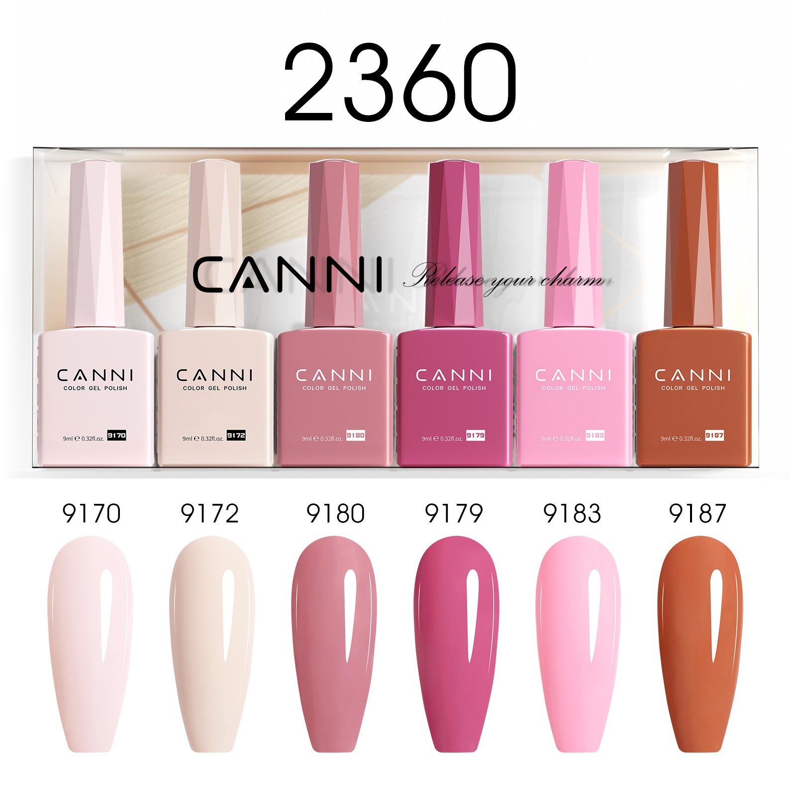 CANNI HEMA FREE UV/LED gél lakk szett 6x9ml - 2360