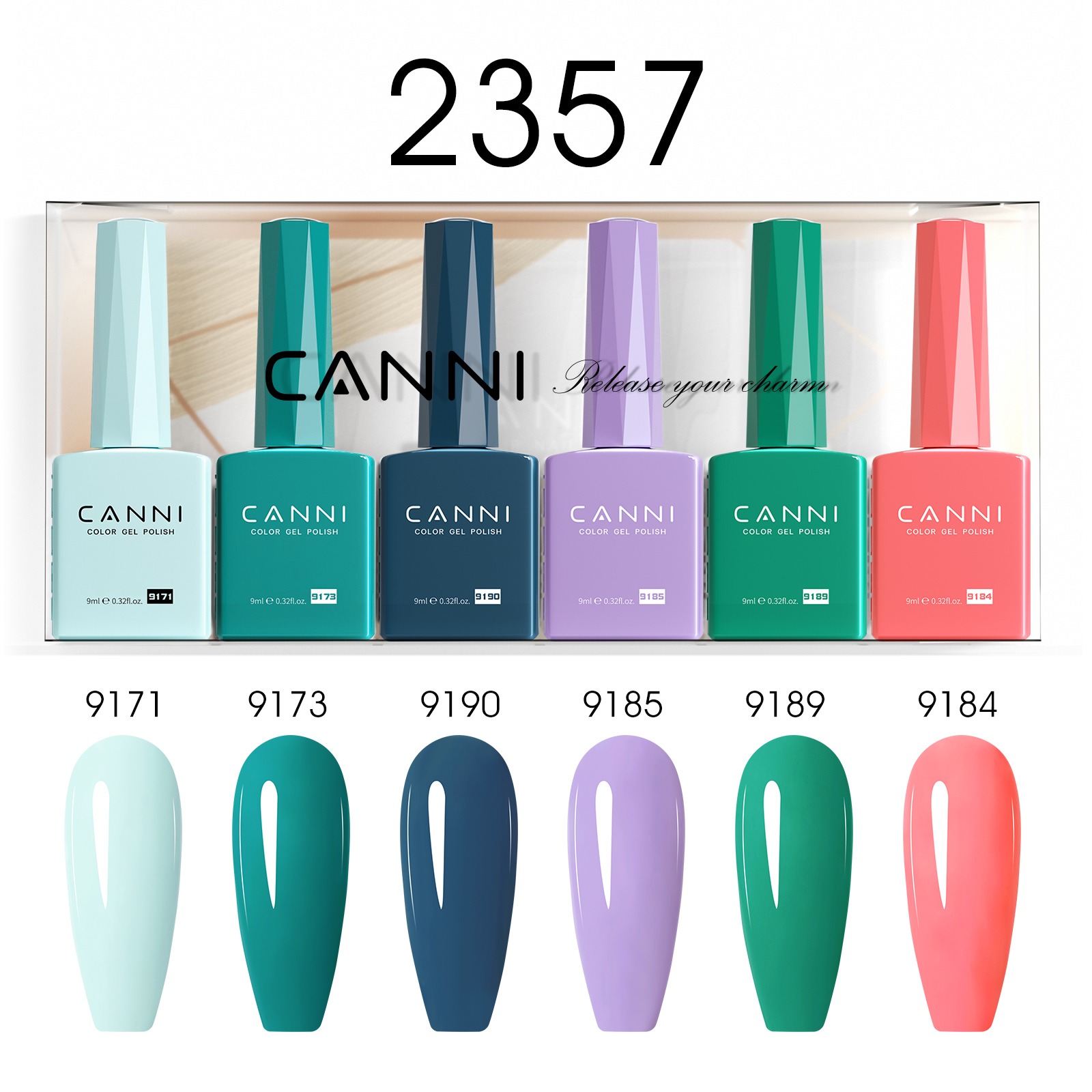 CANNI HEMA FREE UV/LED gél lakk szett 6x9ml - 2357