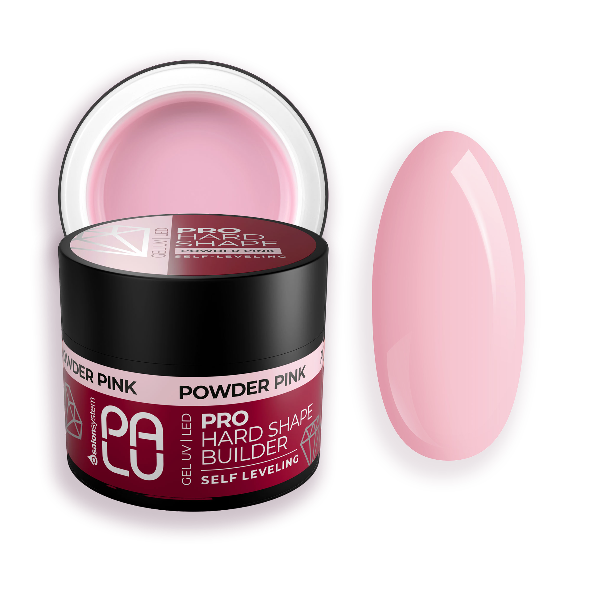 PALU Pro Hard Shape Builder építőzselé 45g - Powder Pink