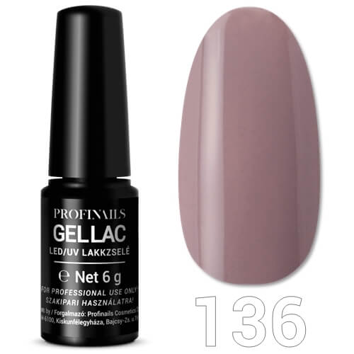 Profinails Gel Lac LED/UV lakkzselé 6gr No.136