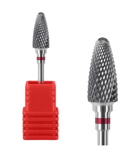 Karbid csiszolófej - Láng - Finom (piros)