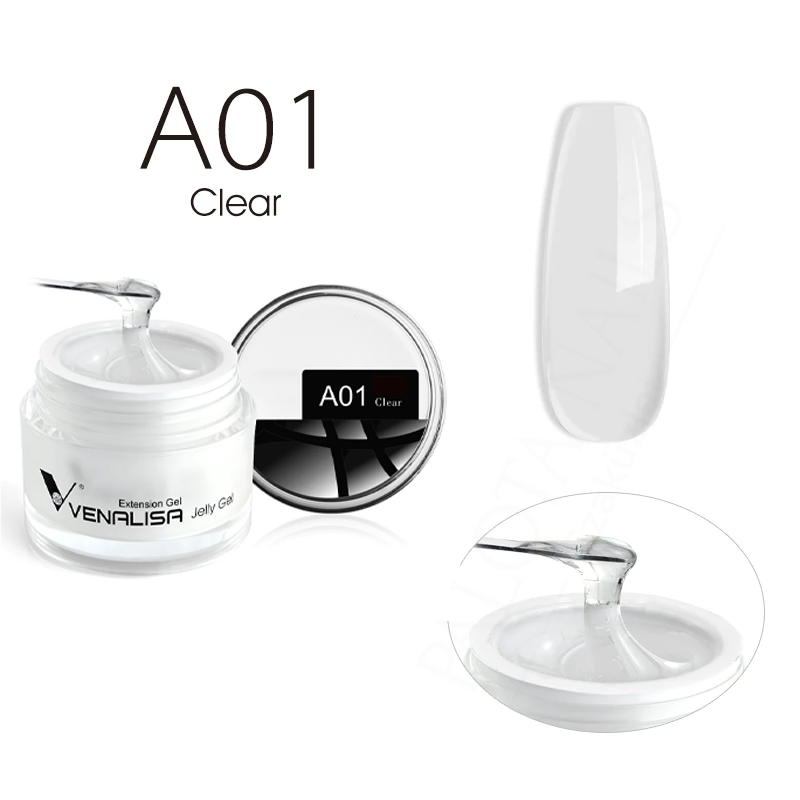 Venalisa Jelly Gel - új formula - 15 ml építőzselé - A01S Clear