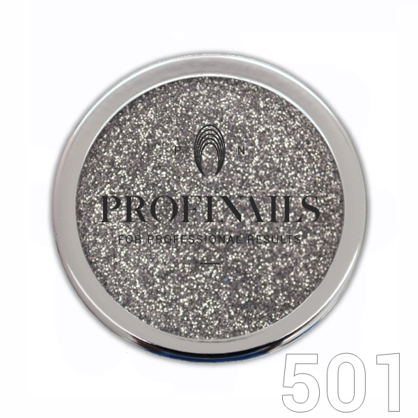 Profinails Cosmetic Glitter No. 501 3 gr - ezüst