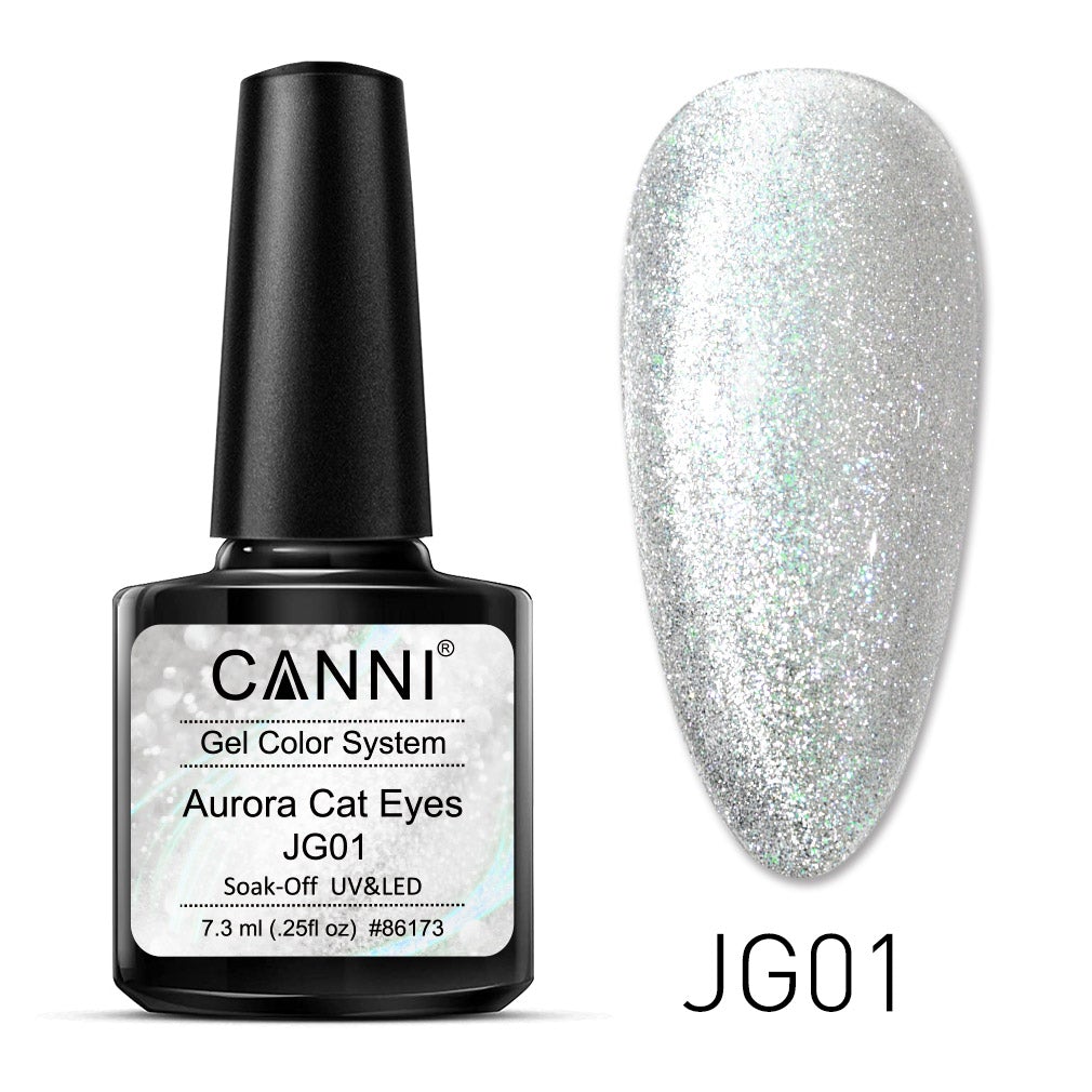 CANNI Aurora Cat Eyes UV/LED gél lakk 7.3 ml No. JG01