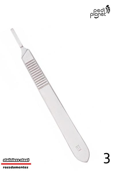 Pedikűrös szikenyél 3" | Rozsdamentes