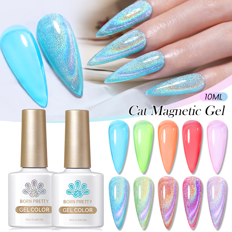 Born Pretty Rainbow Cat Eye UV/LED effekt gél lakk - 10ml