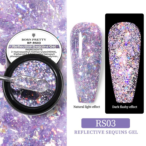 Born Pretty - Reflective Sequins Gel 5g - RS03