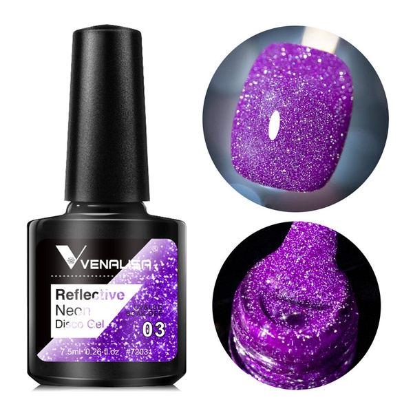 Venalisa Reflective Neon Disco Gel UV/LED Gél Lakk 7.5 ml - BD03
