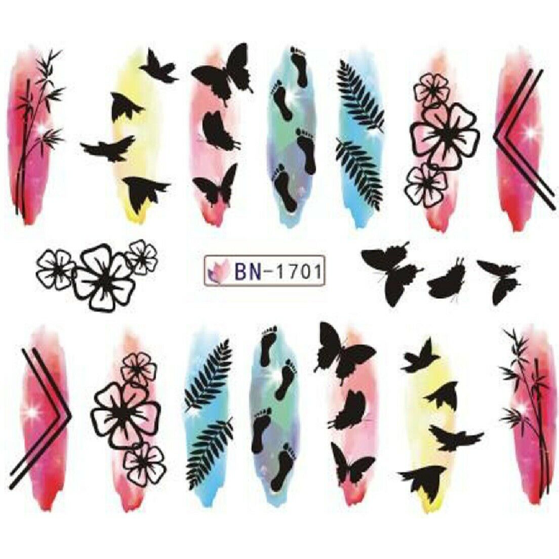 Köröm matrica No.1701 Nyári, színes háttérrel -80