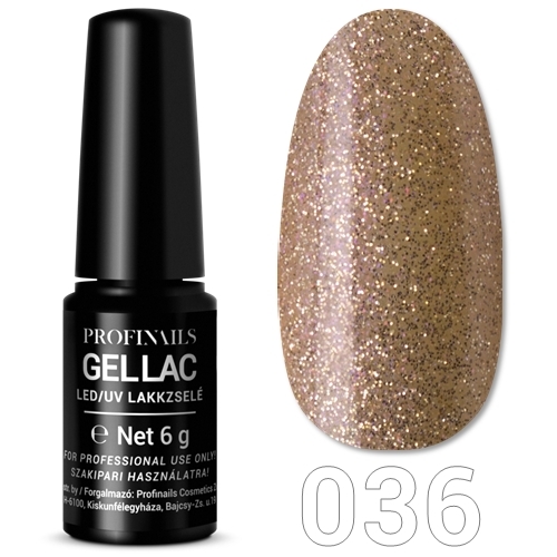 Profinails Gel Lac LED/UV lakkzselé 6gr No.036