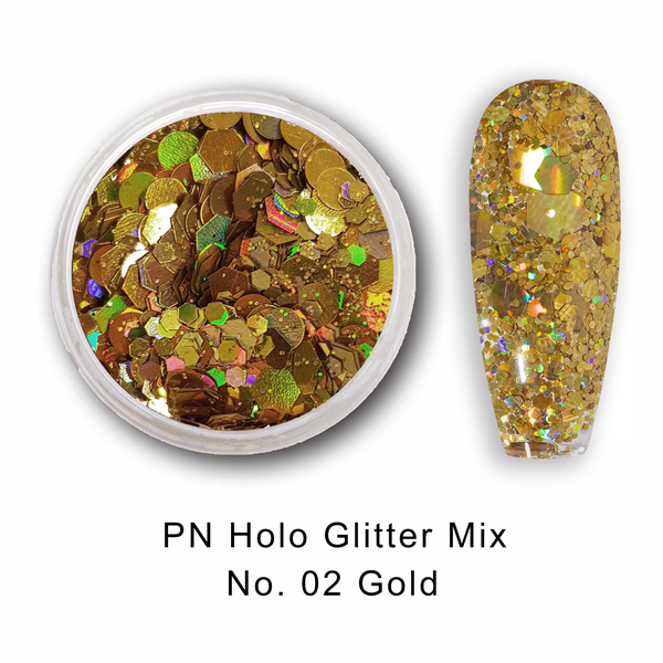 PN Holo glitter mix No.02 Gold